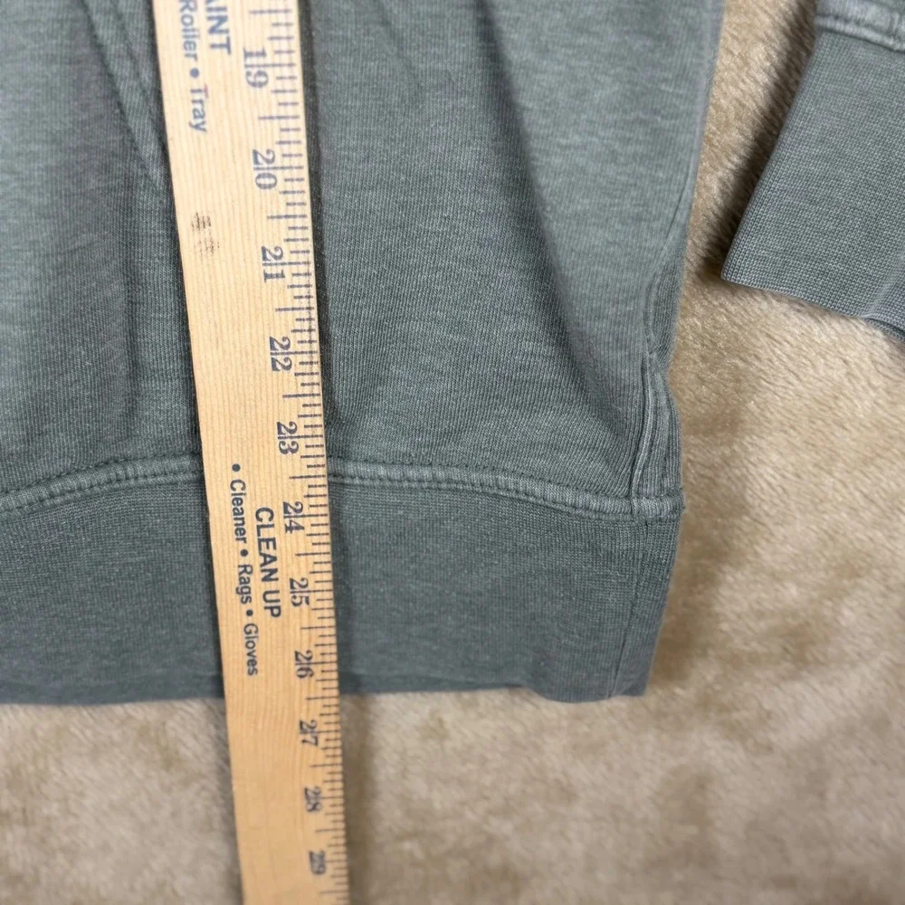 The North Face Mens Gray Distressed Logo Pullover Hoodie Size Large Neon Yellow